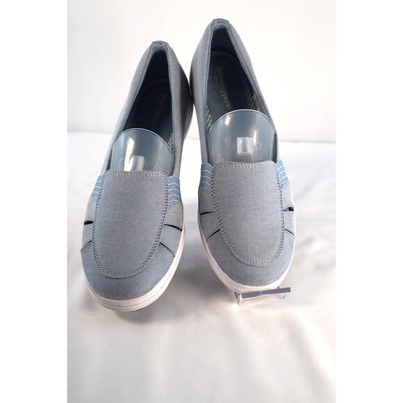 Grasshoppers Memory Deluxe Blue Slip-On Sneakers with Comfort Insoles Size 7.5 W - Picture 4 of 7